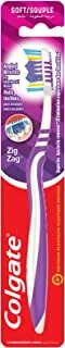 Colgate Zigzag Flexible + Tongue Cleaner Soft Toothbrush - 1 Pcs - Assorted Colors