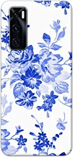 Jim Orton matte finish designer shell case cover for Vivo V20 SE/Y70-Flowers White Blue