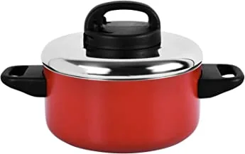 Prestige Pr 15910 Stockpot With Stainless Steel Lid - Red 5000263159106 20CM
