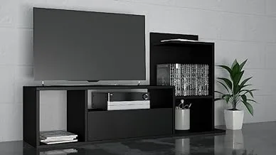 Theta Design By Homemania Tv, Mobile Tv Sumatra Holder, Black