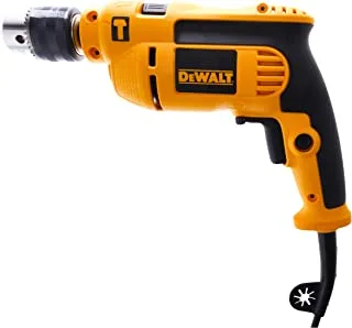 Dewalt 750w 13mm percussion drill with variable speed switch for drilling concrete metal wood, yellow/black, dwd024-b53 year warranty