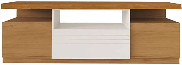 طاولة تلفاز ارتلي مونيك لتلفزيون 60 بوصة ، بني فريجو مع أوف وايت ، عرض 180 سم × عمق 41.5 سم × ارتفاع 62 سم