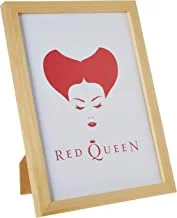Lowha Red Queen Wall Art With Pan Wood Framed Ready To Hang For Home, Bed Room, Office Living Room Home Decor Hand Made Wooden Color 23 X 33Cm By Lowha