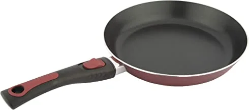 Al Saif Vetro Classic Non Stick Aluminium Open Frying Pan Size: 28Cm, Wine Red