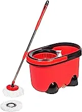 Home Pro Plastic Spin Mop Set, Red