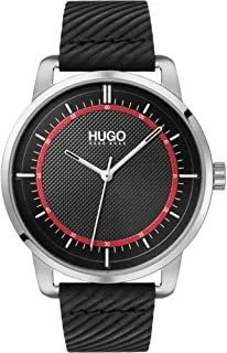 Hugo Boss Men's Black Dial Black Leather Watch - 1530098