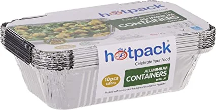 Hotpack Aluminium Container, 10 Pieces, 680 ml