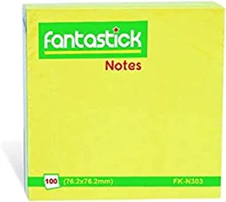 Fantastick Self Stick Notes Fk-N303 (76.2Mm X 76.2Mm) 100 Sheets X 12