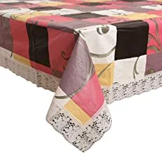 Kuber Industries Checkered Pvc 6 Seater Dining Table Cover - Multicolour