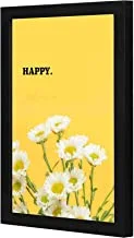 LOWHA LWHPWVP4B-388 Happy yellow Wall art wooden frame Black color 23x33cm By LOWHA