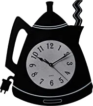 Shallow Plastic Teapot Shaped Kitchen Clock - Bd-Clk-Tp, Black