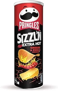 Pringles Sizzl'n Cheese & Chilli Flavored Chips, 160g, Brown