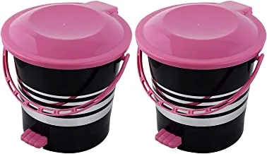 Kuber Industries Plastic Trash Can| Dustbin|Compost Bin For Home, Office, Shop|Waste Bin, Garbage Bin|5 Liters, Pink
