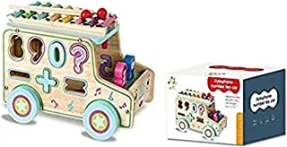 Babylove Wooden Xylophone Car With Number Shape Letter