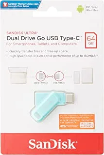 محرك الأقراص المحمول SanDisk Ultra® Dual Drive Go USB Type-CTM سعة 64 جيجابايت تيفاني جرين
