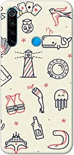 غطاء مصمم من Jim Orton لهاتف Redmi Note 8 - نمط تجريدي