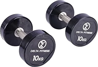 Delta Fitness New Polyurethane Dumbbell Set, 10 Kg Capacity
