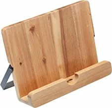 Kitchencraft Natural Elements Acacia Wood Cookbook/Tablet Stand, 24 Cm Width X 18 Cm Height