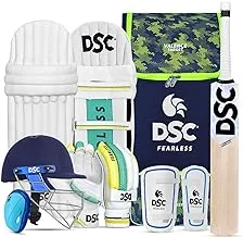 DSC 1500153 Premium Complete Kit With Helmet Cricket Kit | Right Hand | Kit for Men | Size 6 | Multicolor