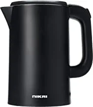 Nikai 1.7 Liter Kettle with Double Layer and Boil Dry Protection, NK820T1, Black |Two Years Warranty