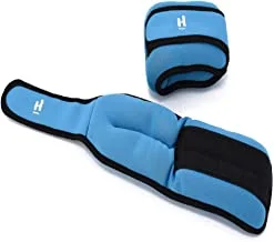 Hirmoz Wirst/Ankel Weight, Iron Sand Set 2 X 0.5Kg - By Iron Master,With Neoprene Padding + Spandex, For Fitness Training, Yoga, Blue
