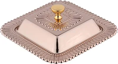 Al Saif Iron Date Bowl Size: 15.6x15.6CM, Color: Champagne Gold
