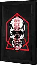 LOWHA red skull Wall art wooden frame Black color 23x33cm By LOWHA