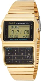 Casio Multi-Lingual Data Bank Men's Digital Dial Stainless Steel Band Watch - Dbc-611G-1 32 mm