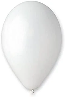 Gemar Standard Latex Balloon 100-Pieces, 12-inch Size, White