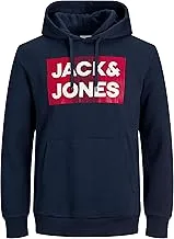 Jack & Jones Mens Logo Hood Play 4 Sweatshirt (pack of 1)