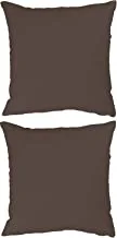 Stylie Soft Plain Colored Cushion, 45X45 Cm, Brown, 2 Pcs