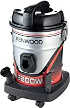 Kenwood Drum Vacuum Cleaner, 2200W, 25L Tank capacity, 8M Extra Long Power Cord, Removable and Washable Filter, Upholstery Brush and Crevice Tool, VDM60.000BR, Multicolor