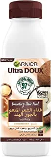 Garnier Ultra Doux Smoothing Coconut Hair Food Conditioner For Dry And Frizzy Hair, 350 ml