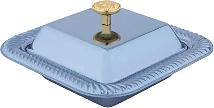 Al Saif Iron Date Bowl Size: 15.6x15.6CM, Color: Sapphire Blue