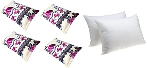 Velvet Pillow Shams Case set of 4 Piece, with Soft Stripe Hotel Pillow 1 KG Pack of 2 Piece Size 50 X 75 cm, P-7-2