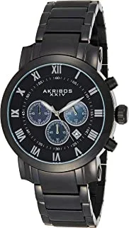 ساعة Akribos XXIV للرجال Grandiose عرض تناظرية كرونوغراف بسوار من الفولاذ المقاوم للصدأ