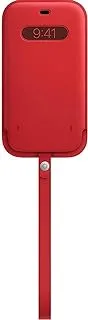 غطاء جلدي من Apple مع MagSafe (لجهاز iPhone 12 Pro Max) - (PRODUCT) أحمر