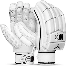 GM 303 Cricket Batting Gloves for Youth Left handed | Free Cover | Colour : White/Black