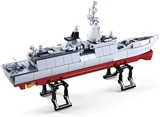 Sluban Model Bricks Series - Battleship Building Blocks 417 PCS with 4 Vehicles - For Age 8+ Years Old