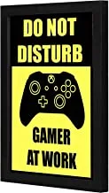 LOWHA Do not disturb Gamer at work Wall art wooden frame Black color 23x33cm By LOWHA