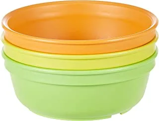 Re-Play Packaged Bowls - Orange/Yellow/Lime Green, Pack of 3