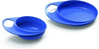 وعاء وطبق ذكي سهل الأكل من نوفيتا - أزرق