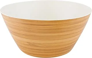 Cuisine Art Bamboo Fibre Bowl, Round Bowls for Salads, Soups, Parties, BBQs, Events, BD-BF-59, brown