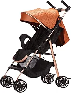BABY PLUS BP9000 Baby Stroller Adjustable and Reclining Backrest, Orange - Pack of 1, BP9000-ORG