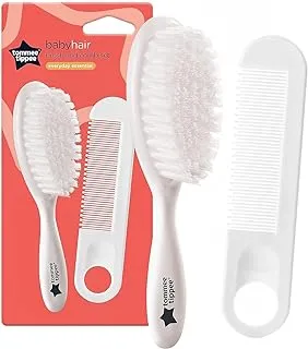 Tommee Tippee Essentials Baby Brush and Comb 2 pcs -White