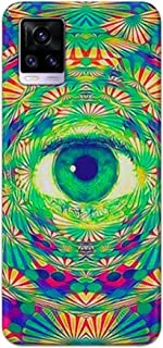 جراب Jim Orton بتصميم غير لامع مصمم لهاتف Vivo V20-Paint Eye Green