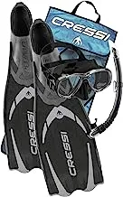 Cressi Pluma Bag Snorkeling and Diving Set includes bag (Made in Italy)