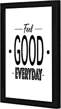 LOWHA LWHPWVP4B-391 Feel good everyday Wall art wooden frame Black color 23x33cm By LOWHA