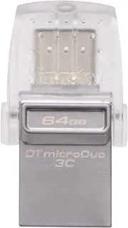 Kingston digital 64gb data traveler micro duo usb 3c flash drive (dtduo3c/64gb)