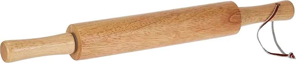 Prestige Wooden Rolling Pin | Great Control | Ergonomically Designed Handles-PR50448-Brown